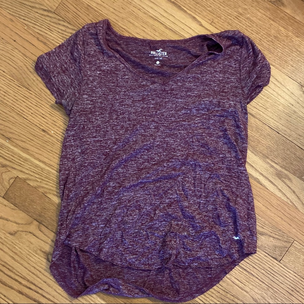 Burgundy Hollister Easy Tee
